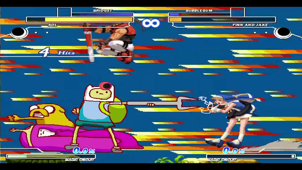 Mugen Fighting Jam 1.1 Request #197: Sol Badgguy & Bridget vs Finn & Princess Bubblegum