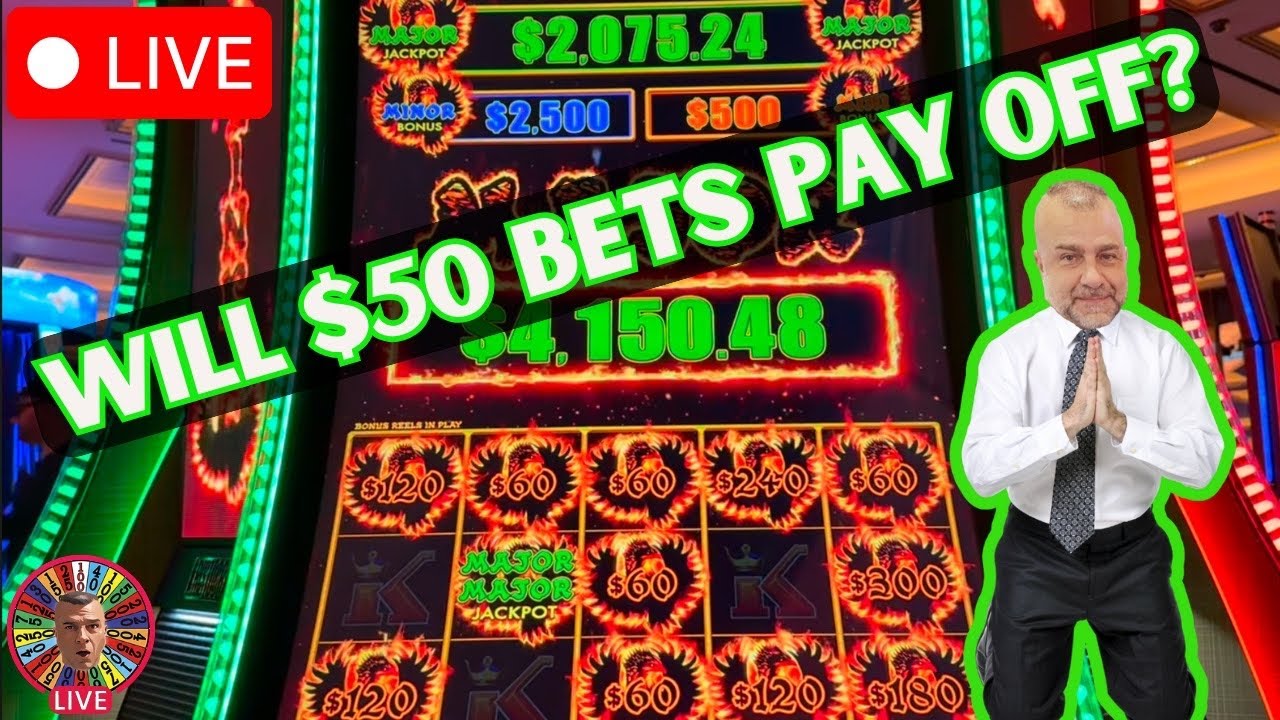 🔴LIVE! Will $50 Bets Land A Jackpot? #lasvegas #slotjackpot #jackpot #bigwin