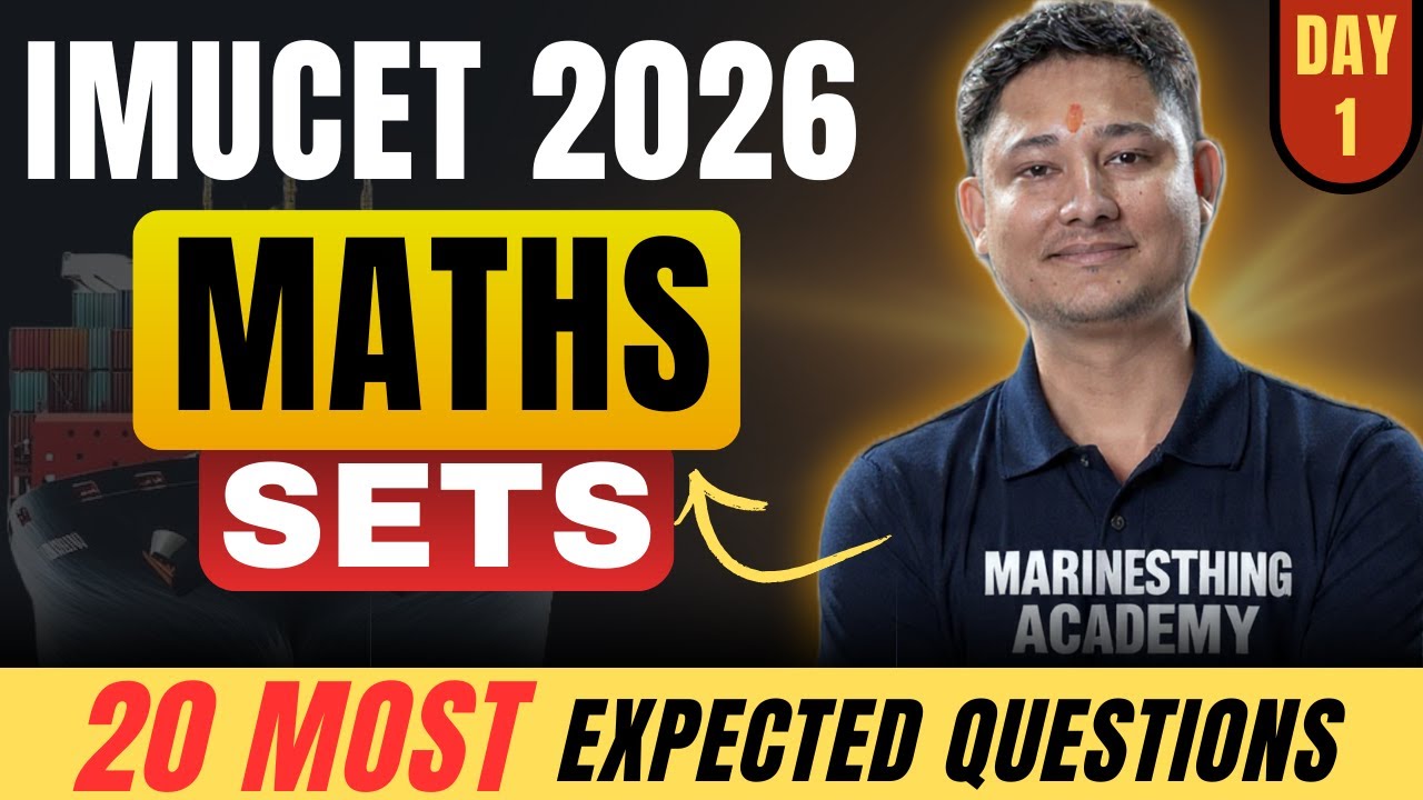 IMUCET 2026 | IMUCET MATHS CLASSES | SETS | 20 Most Expected Questions | Day 1