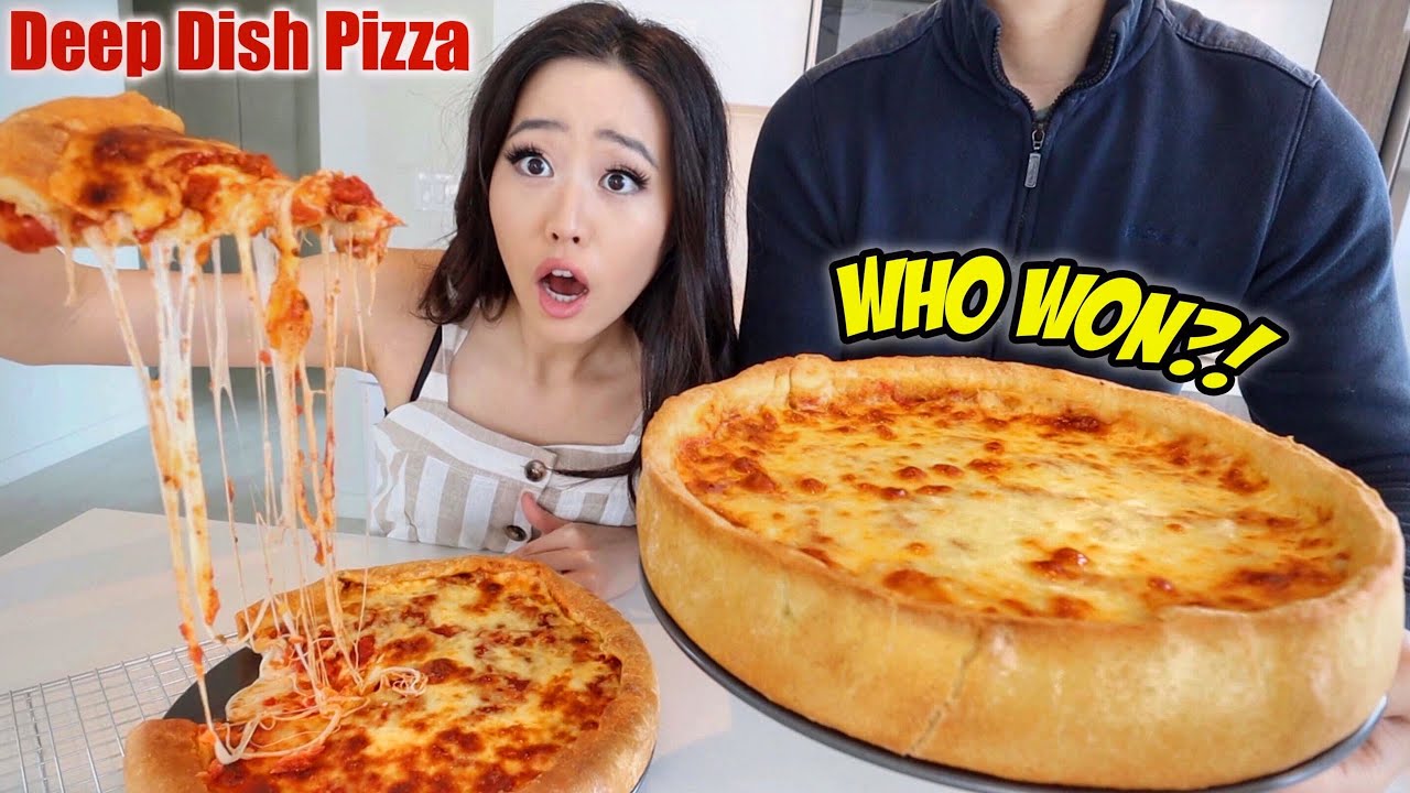 COUPLES COOKING CHALLENGE: DEEP DISH PIZZA (Cheesy Chicago Style)