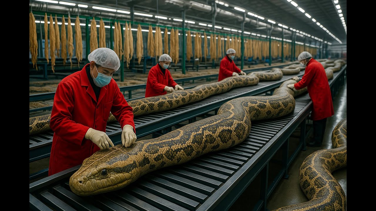 Inside the Snake-Leather Factory: From Snake Skin to Luxury Jacket (Full Process)