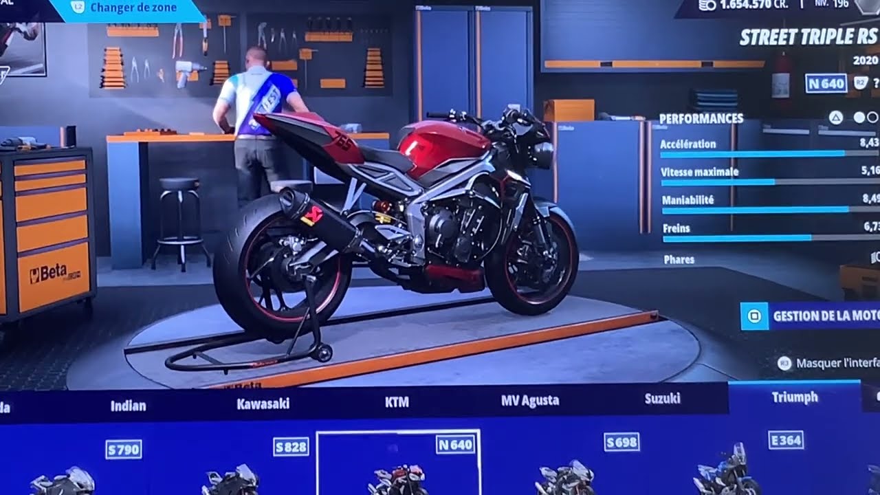 J’ai acheté une triomphe Street triple RS échappement Akrapovic de 2020