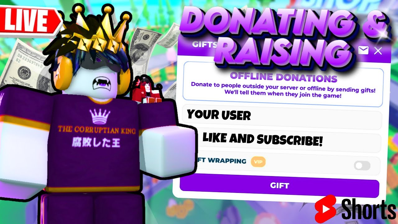 🔴 PLS DONATE LIVE 🔴 Donating ROBUX as a VTuber! | Spin the Wheel | 🎁 TTS ON | DAY2! #shorts
