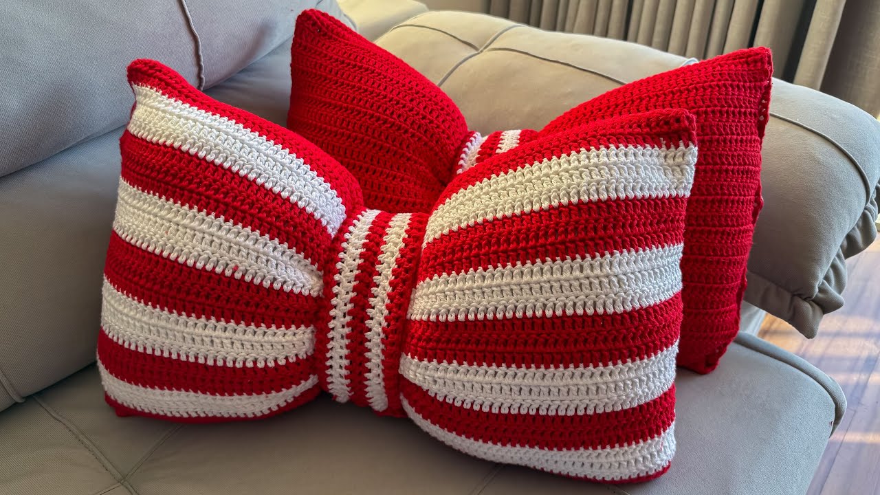 Capa de almofada em croch&ecirc; la&ccedil;o 🎀 PASSO A PASSO COMPLETO ￼