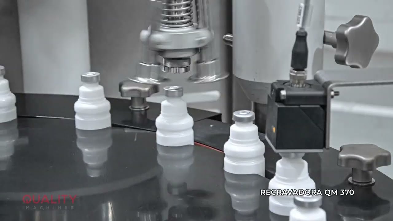 Linha completa de envase, fechamento e recrave de frascos veterinários – Quality Machines