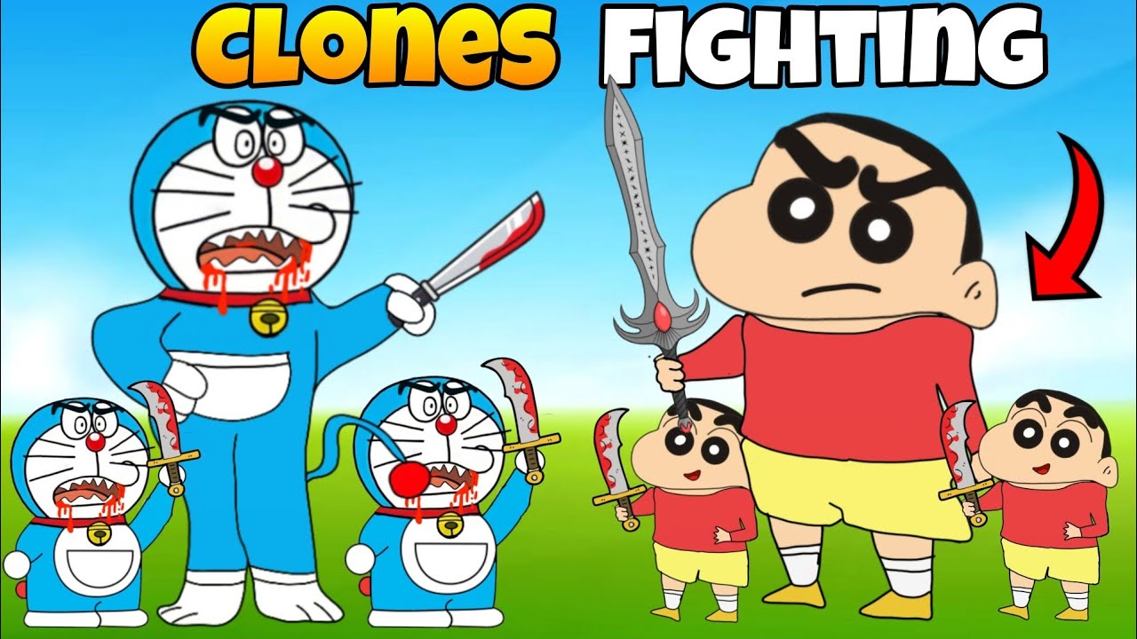 Doraemon Clone Kill Shinchan Clones 😱😱 | Shinchan And Nobita Game | Funny Game |