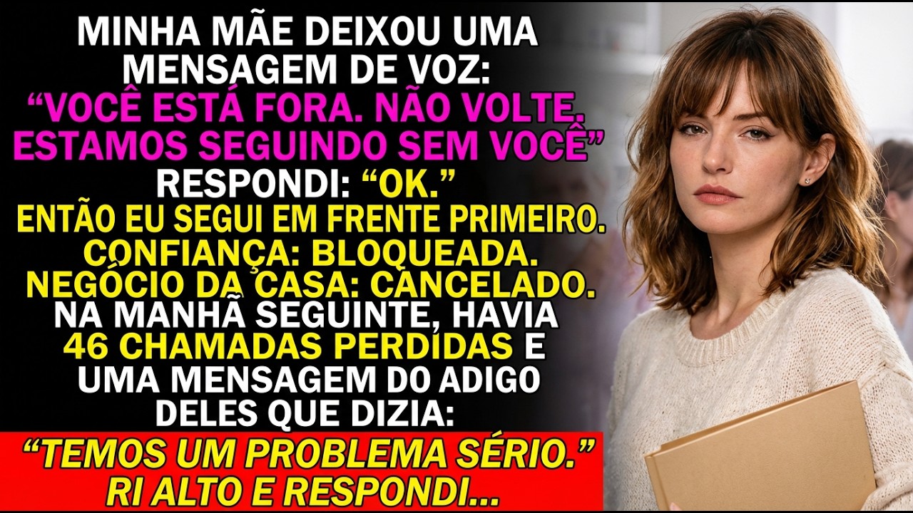 Mamãe deixou recado: “Não volte.” Congelei o trust e cancelei a casa.
