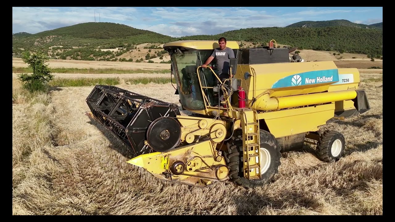 New holland TC56 bi&ccedil;erd&ouml;ver ile arpa hasatı #newholland #bi&ccedil;erd&ouml;ver#bcs #bi&ccedil;erbağlar #uzel