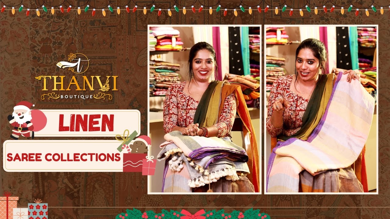 Classic Linen Sarees for a Modern Twist: New Collection Reveal🌟🌸😍