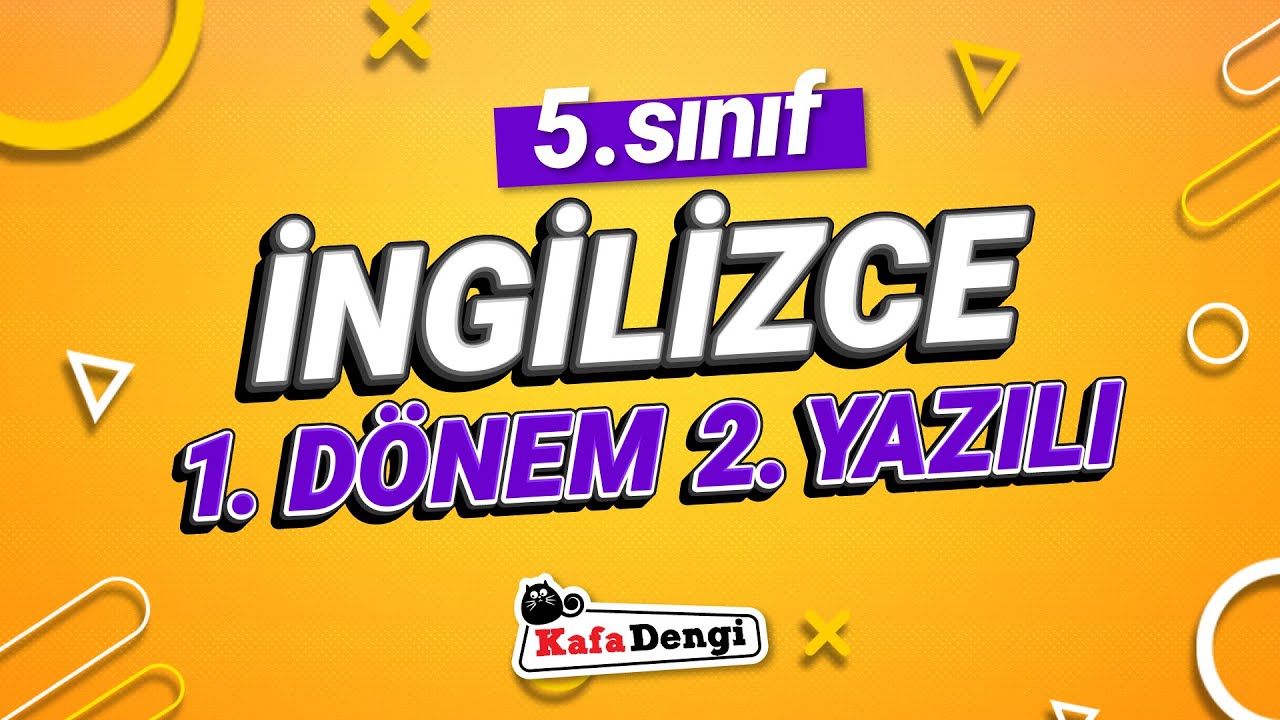5. Sınıf İngilizce - 1. Dönem 2. Yazılı Çalışması #2026