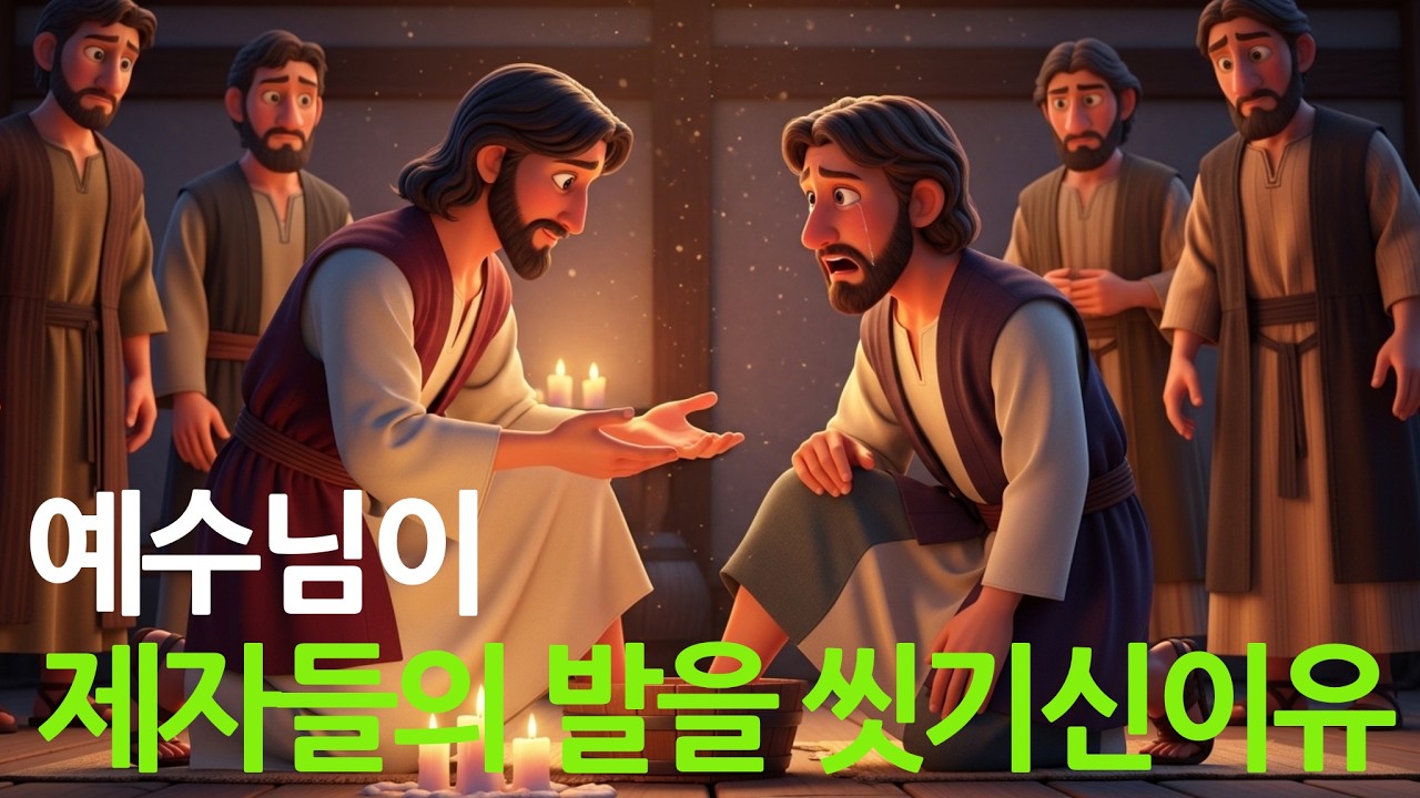 ⚡예수님이 제자들의 발을 씻기자… 베드로가 갑자기 울어버렸다| 예수님의 섬김 |제자들의 발씻기는 예수 Jesus Washes Feet