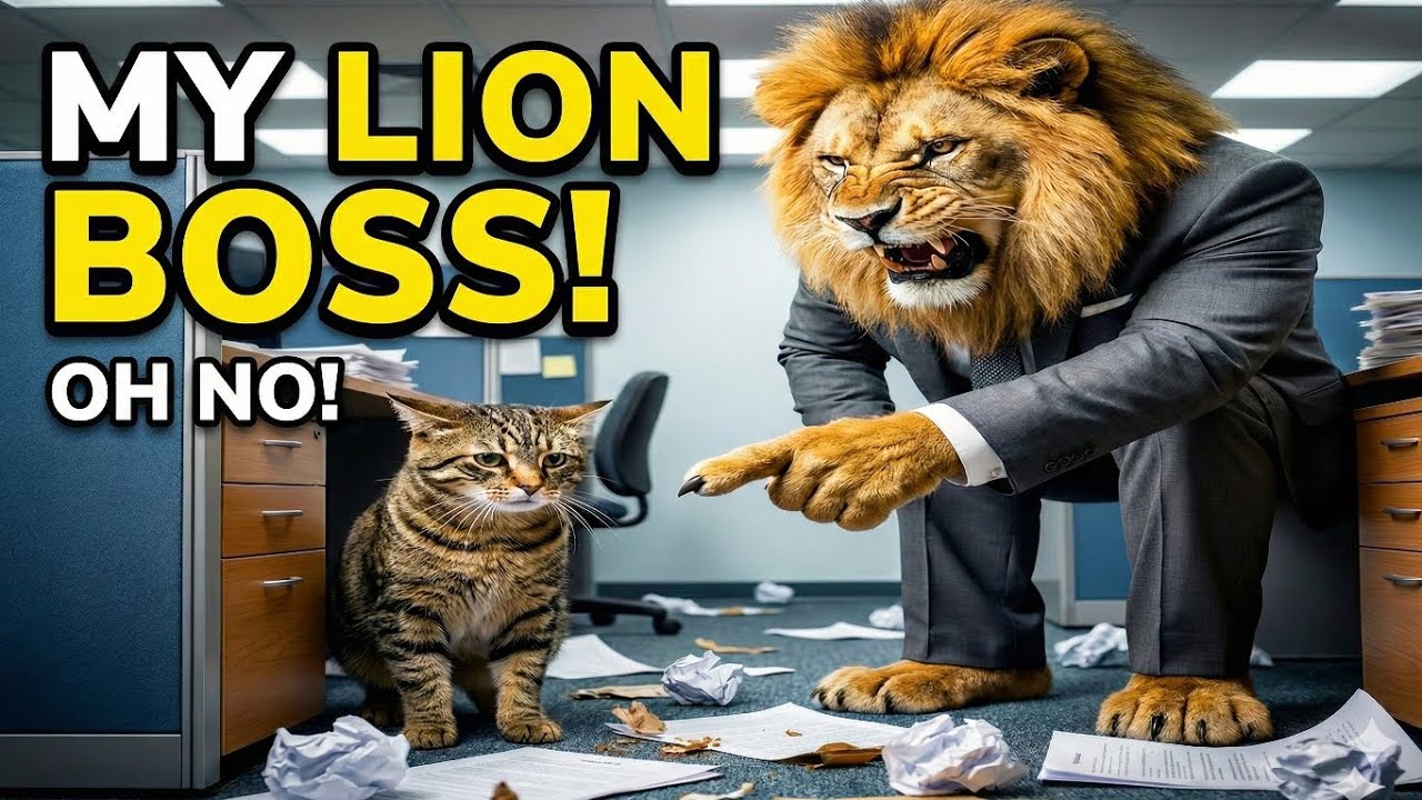 Corporate Cat Diaries: My Boss is a Lion! 🦁🐟 | AI Story