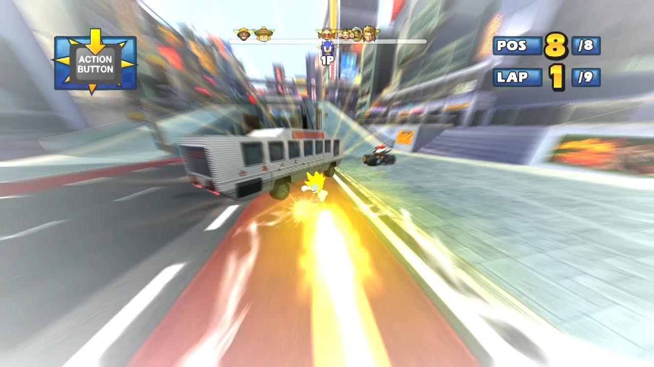 SONIC Shibuya Downtown 9 Laps Expert (Request) Sonic & Sega All-Stars Racing