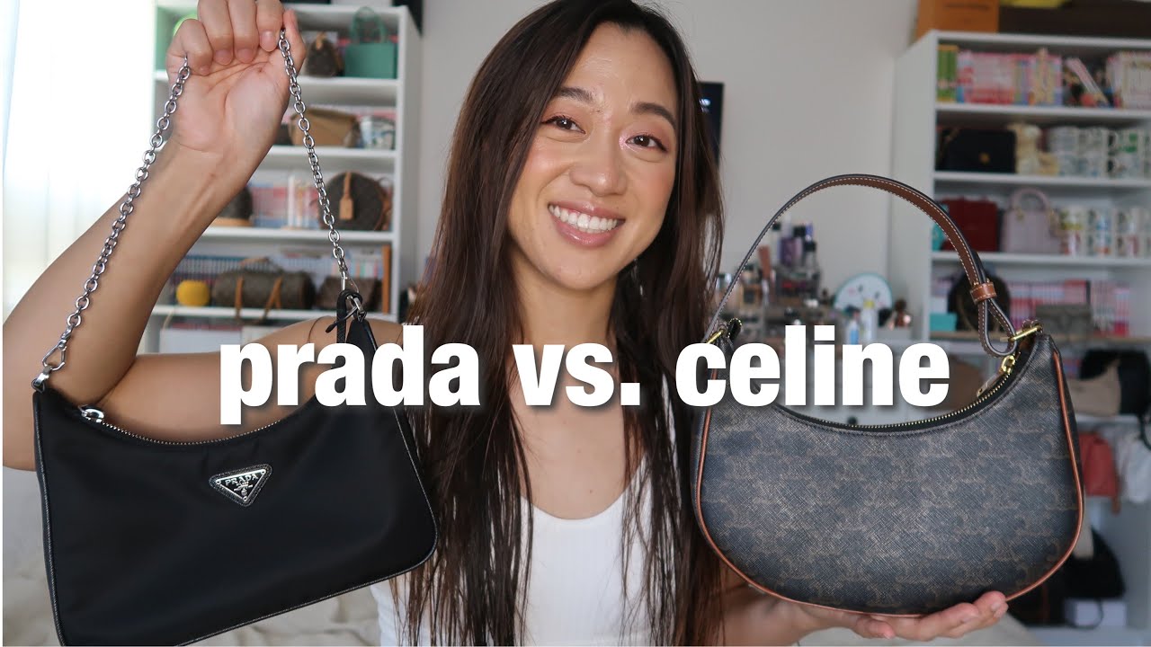CELINE AVA VS. PRADA RE-EDITION BAG COMPARISON | What Fits + Mod Shots