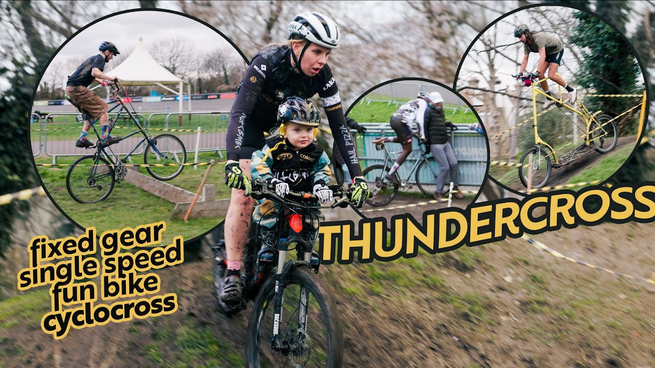 fixed gear BRAKELESS cyclocross?! THUNDERCROSS 2023
