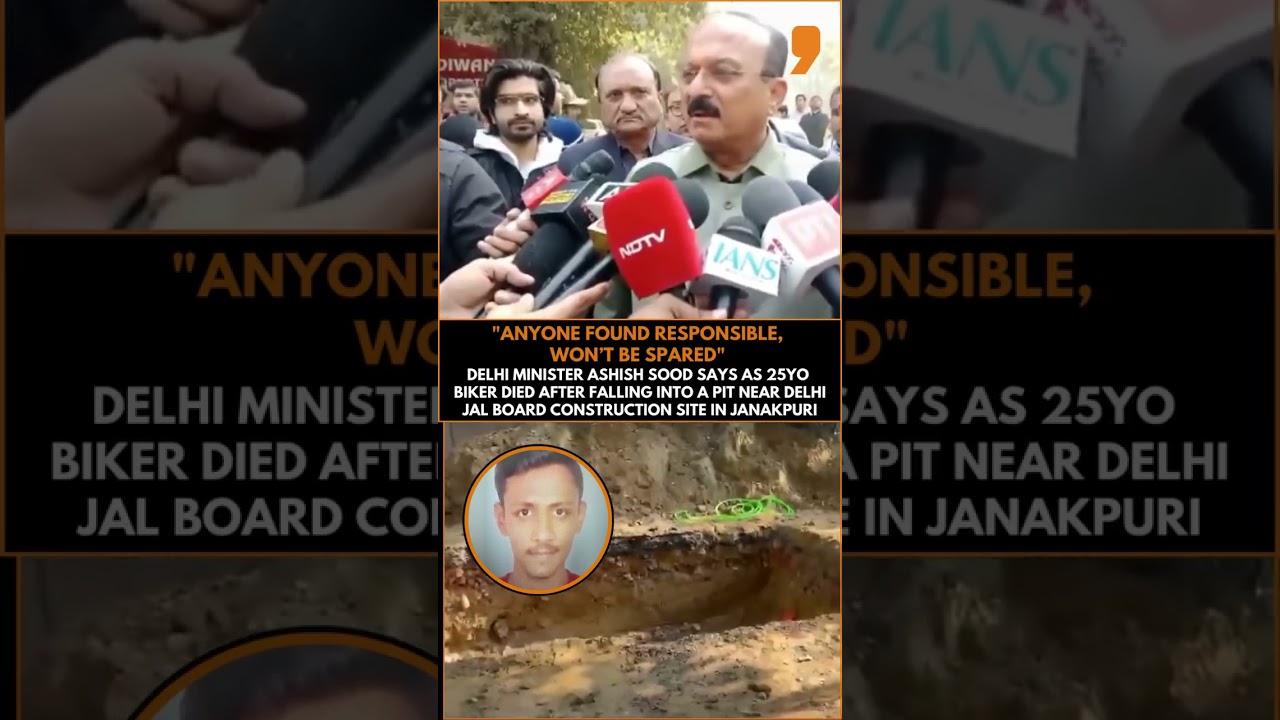 Delhi Minister Vows Action After Janakpuri Biker Dies Falling into Pit | News9