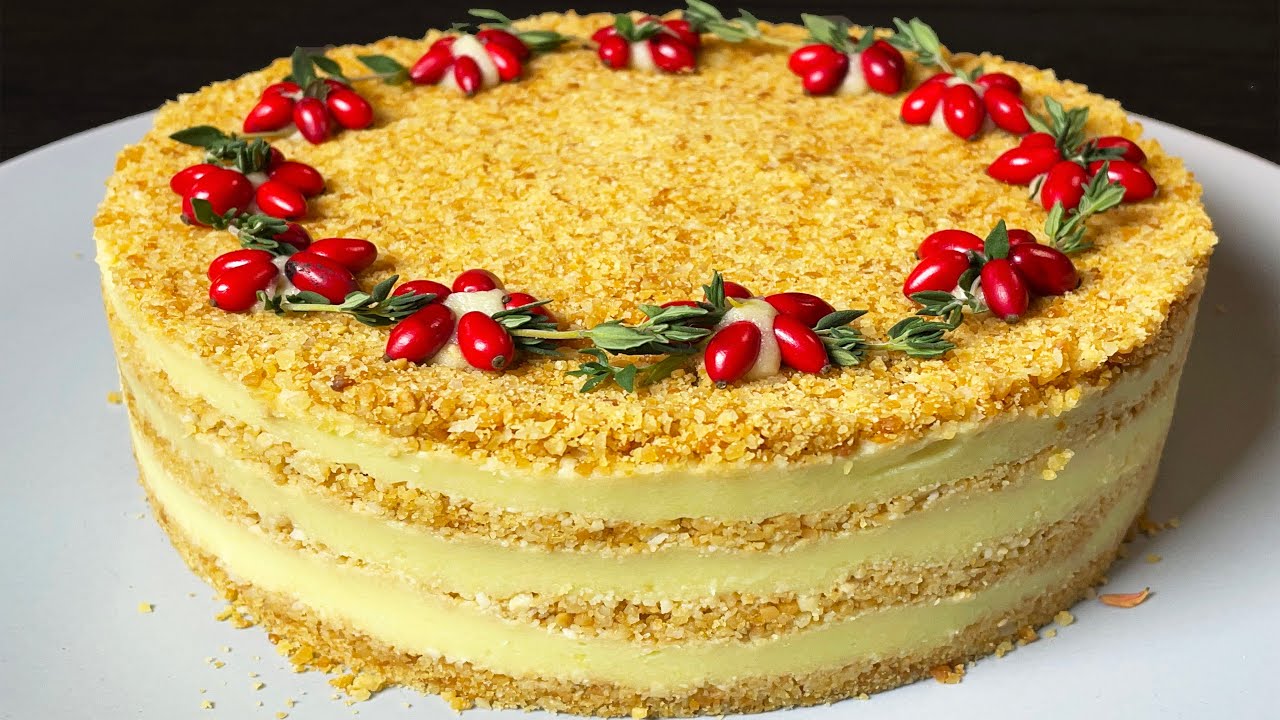 Быстрый и простой торт на Рождество 🎄! Никакой выпечки, удивите свою семью!