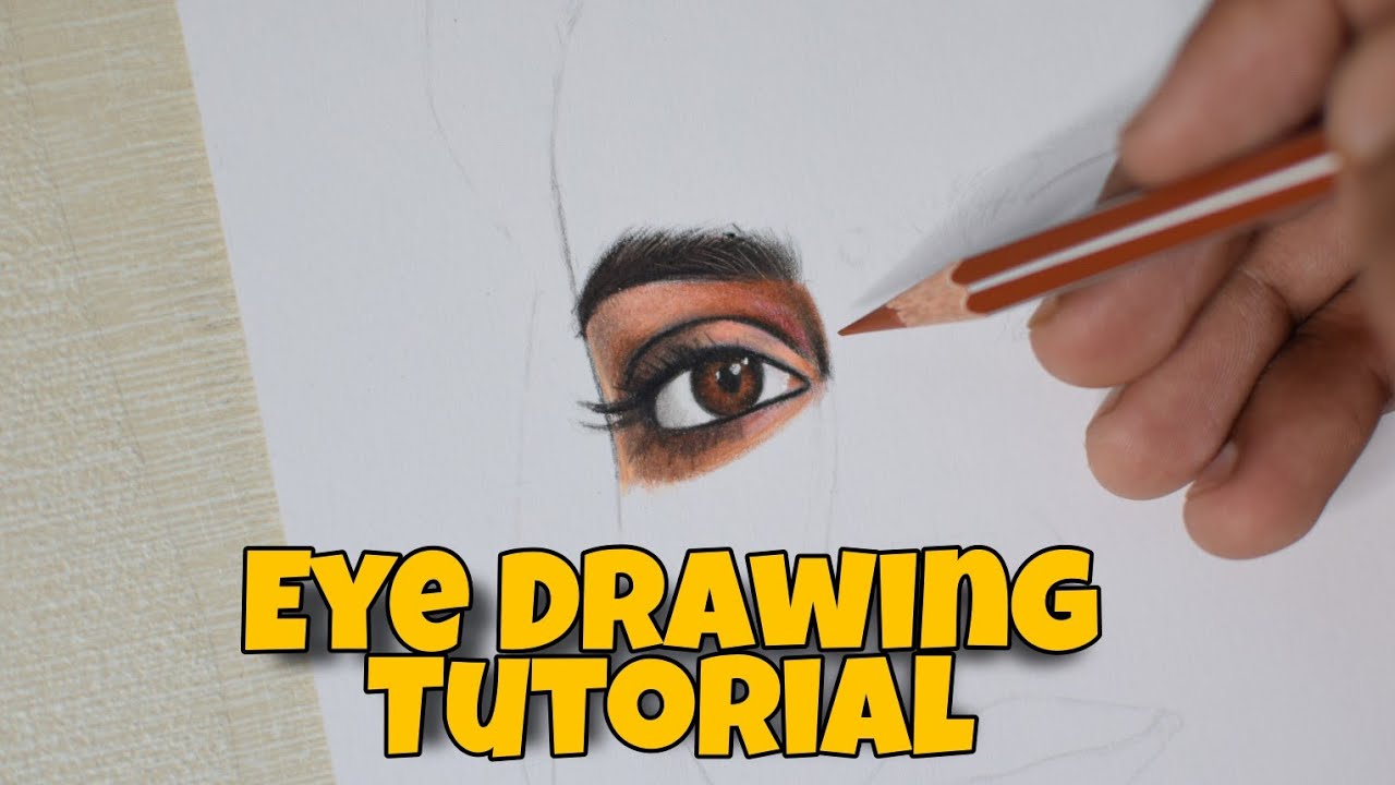 Eye Drawing Tutorial with Doms Color Pencils | How to Draw Malvika Mohanan | Part-2
