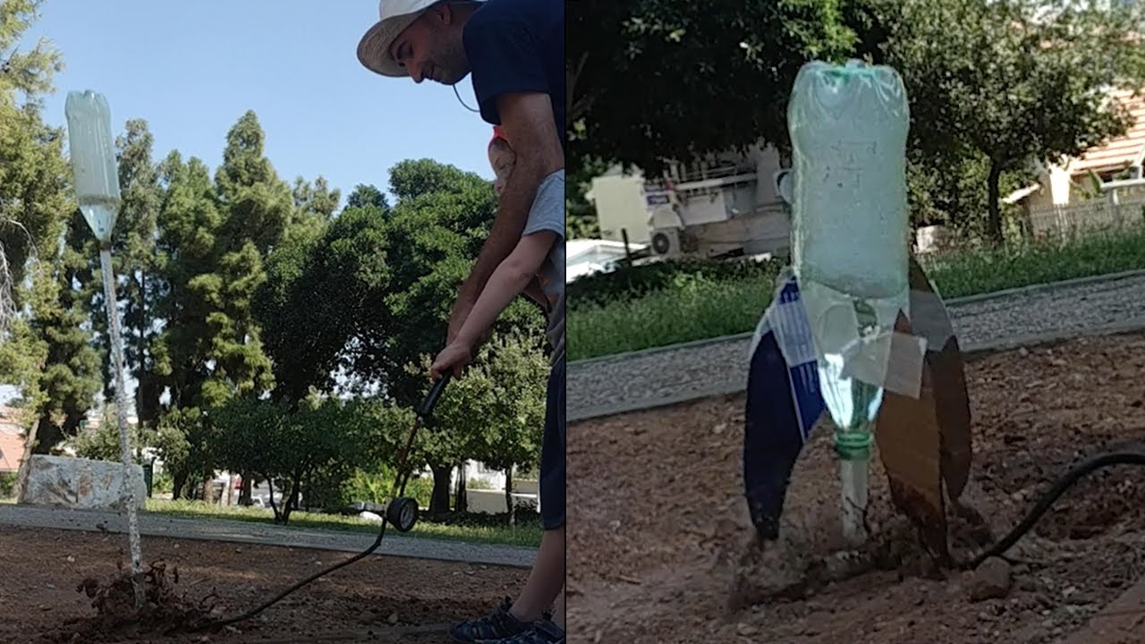 טיל מים - ניסוי מדע בבית שצולם בבית, בזמן הסגר
