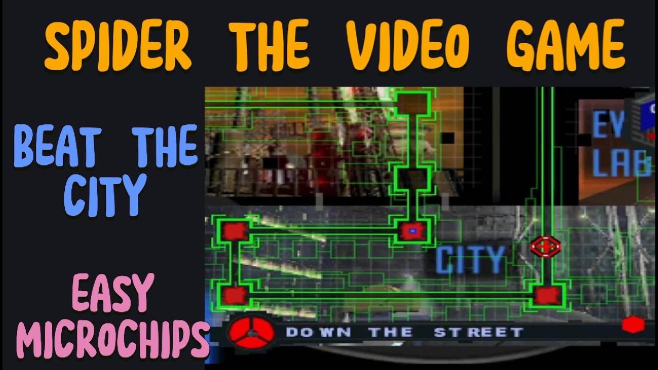 Spider the Video Game City walkthrough easiest microchips to beat the level