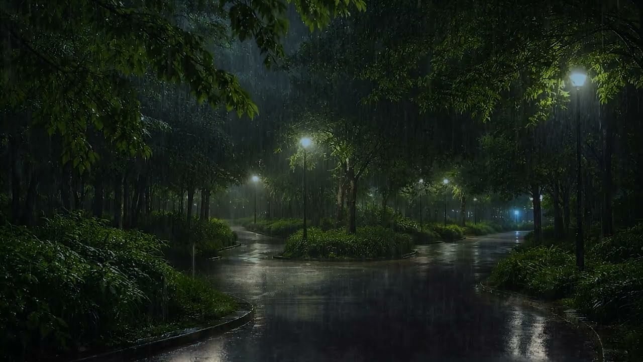 Soothing Forest Rain for Sleeping | Soft Rain on Forest Walkway | Relaxing Nature Rain
