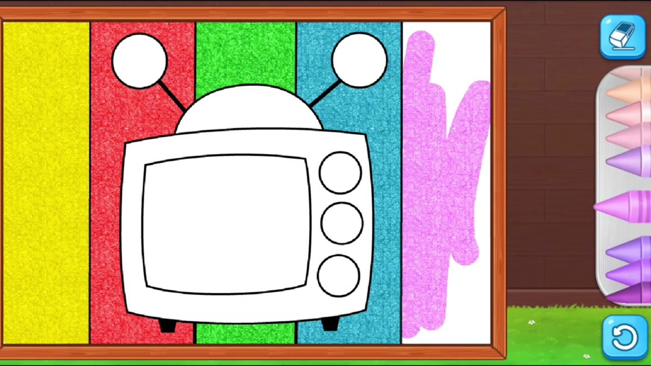 Television coloring for kids 
