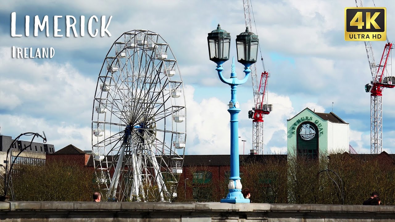 Limerick City, 🇮🇪 Ireland - Walking around the City Centre / Shannon River