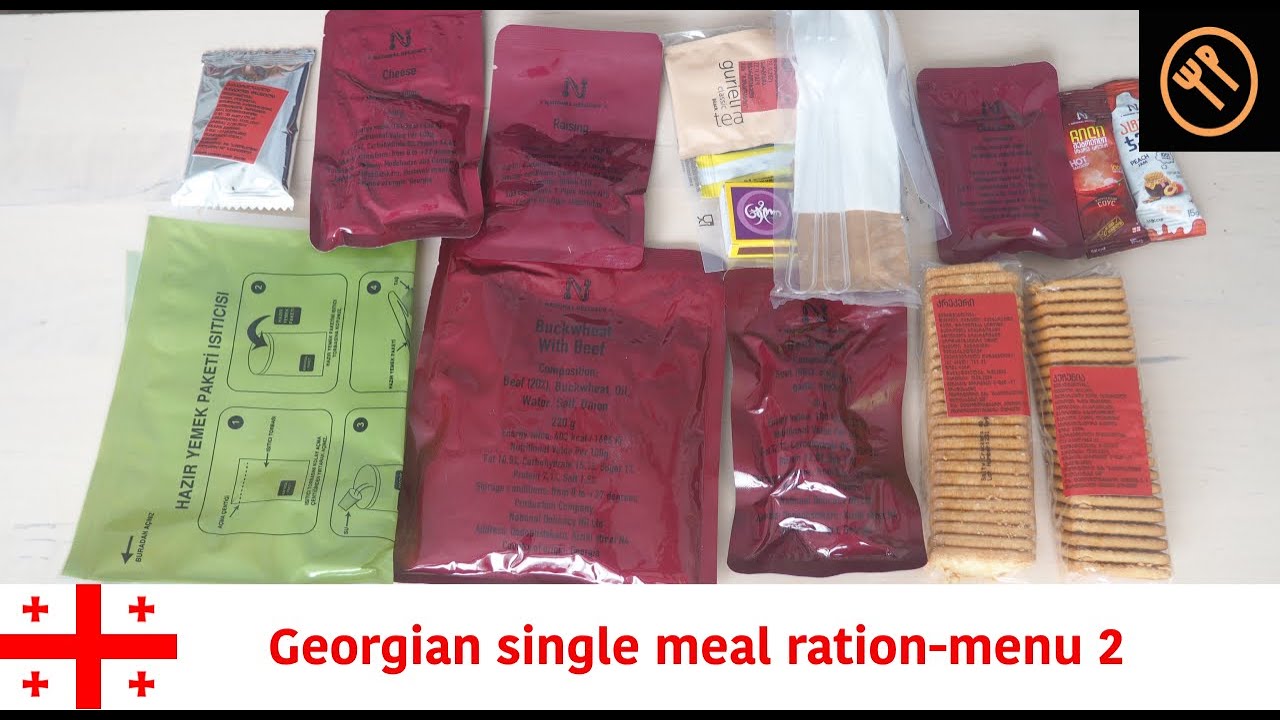 *RARE* Georgian army single meal ration menu 2