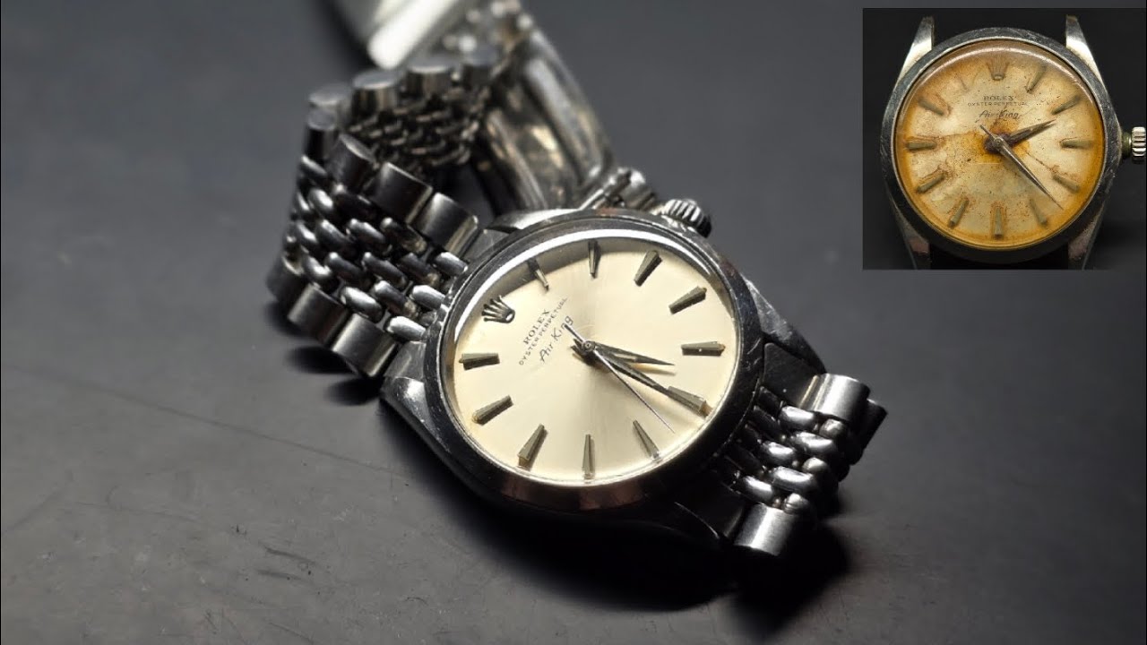 Rusty! '64 Rolex Air-King ref. 5500, cal. 1520. Restored, cleaned.
