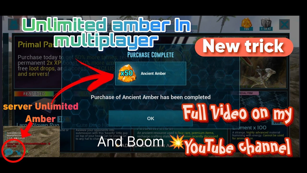Can We Hack Server Amber In Ark Mobile?Let Find Out in video💥 unlimited amber in multiplayer.