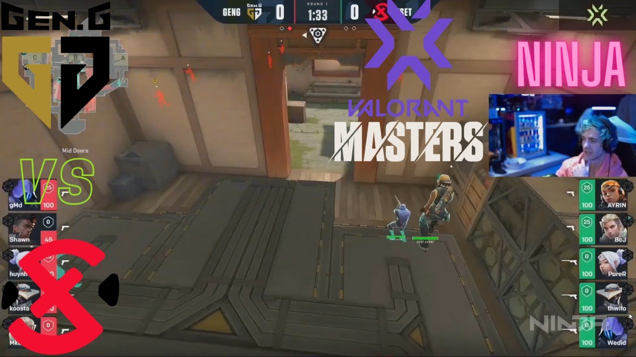 NINJA REACTIONS TO GENG VS XSET HIGHLIGHTS LOSER OUT VCT MASTERS NA | VALORANT