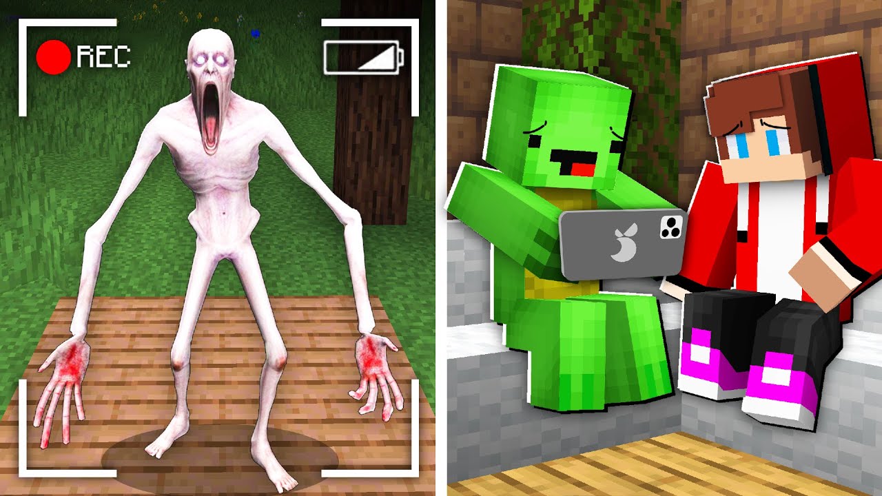 How Mikey and JJ Watch SCP 096 on Cameras in Minecraft ? - Maizen