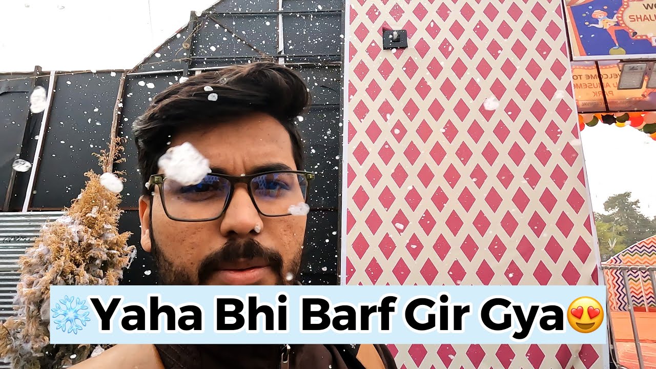 😍Chandigarh में Snowfall❄️| ☺️New Year Vlog 2025 | Full Enjoy😍|Sector 34 Carnival