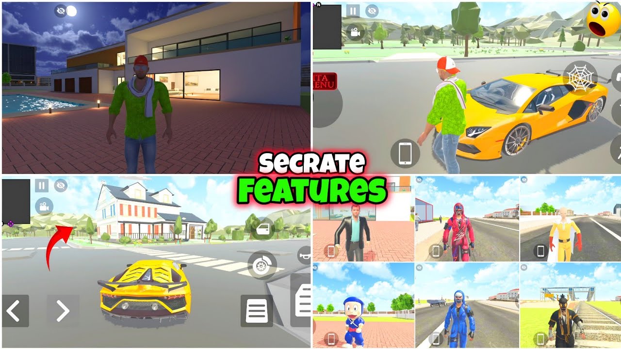 Indian Theft Aura Simulator New Update | Night Mode Cheat Code Add | New Area Add | Top 10 Character