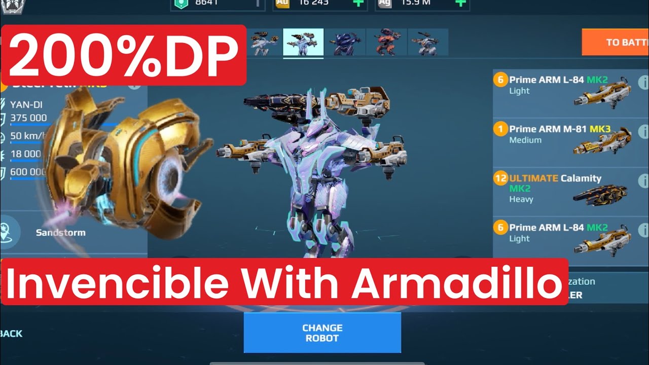 Teth 200% Defense point With Armadillo Drone | Invincible | War Robots Gameplay
