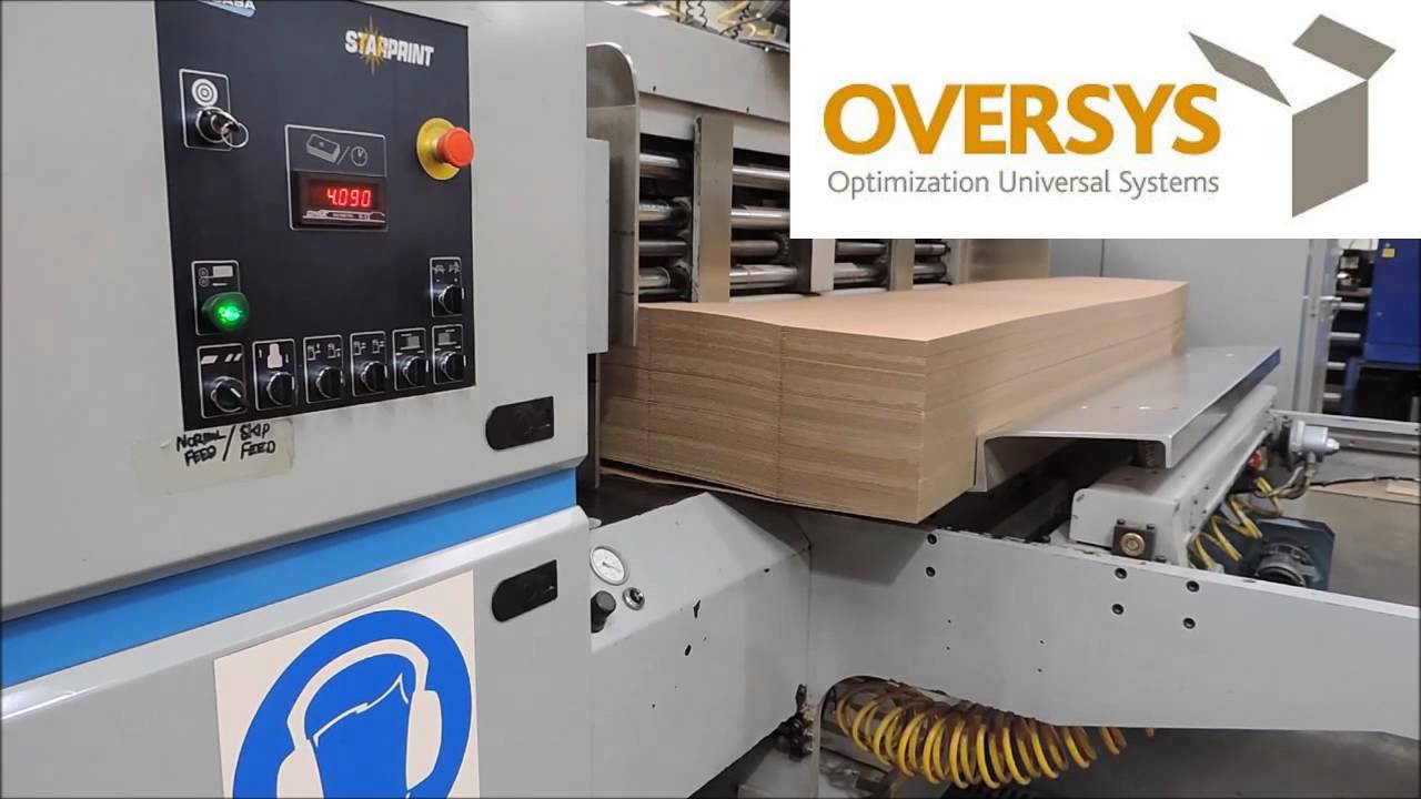 VIDEO OVERSYS U29760316 TECASA STARPRINT 2 COLOUR FLEXO FOLDER GLUER