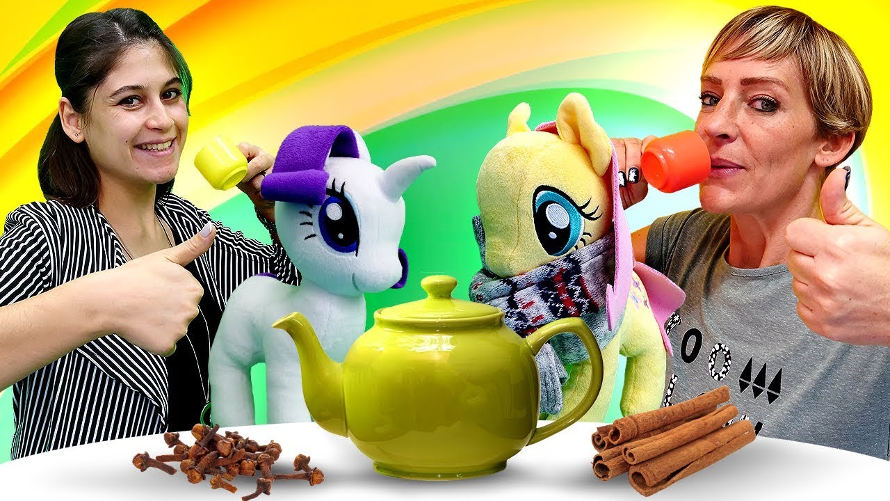 Oyuncak Kafe. My Little Ponyler için kış çayı yapıyoruz. Eğlenceli video