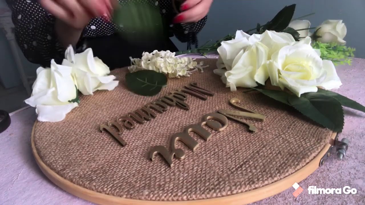 طارة خشب وورد كاملة للمبتدئين #handmade