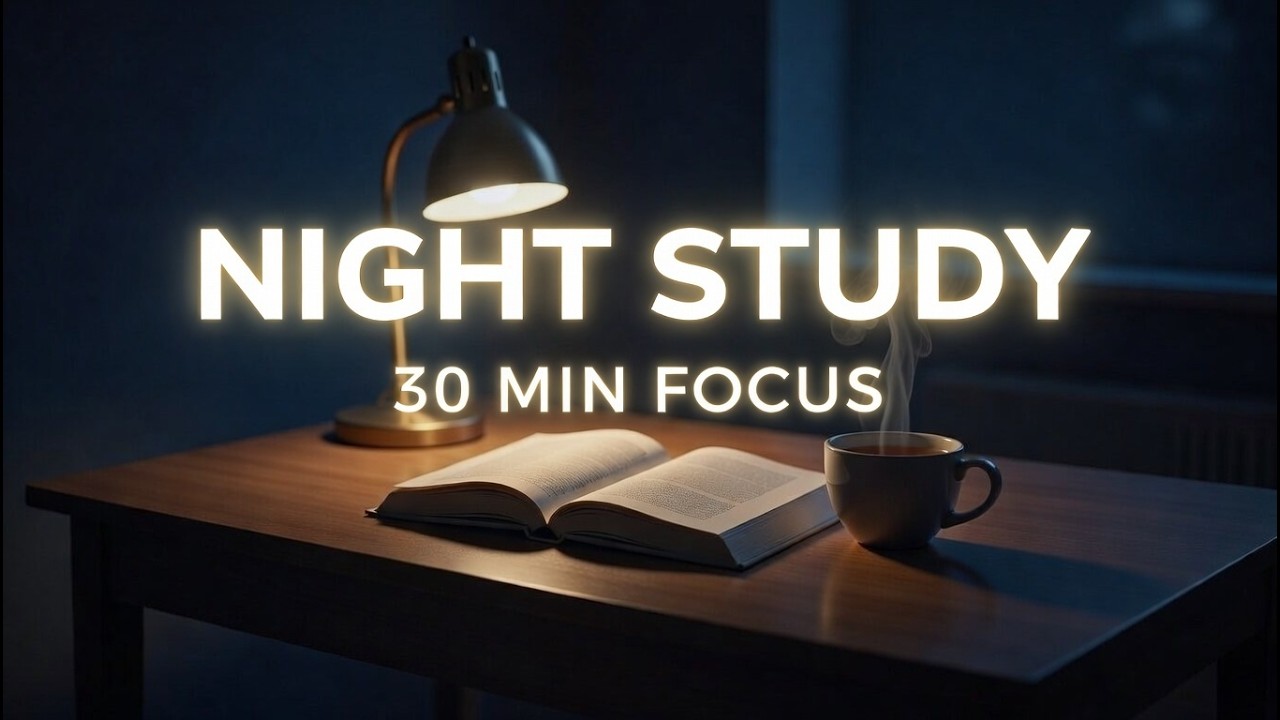 Night Study Focus Music | Deep Concentration for Studying (30 Minutes)