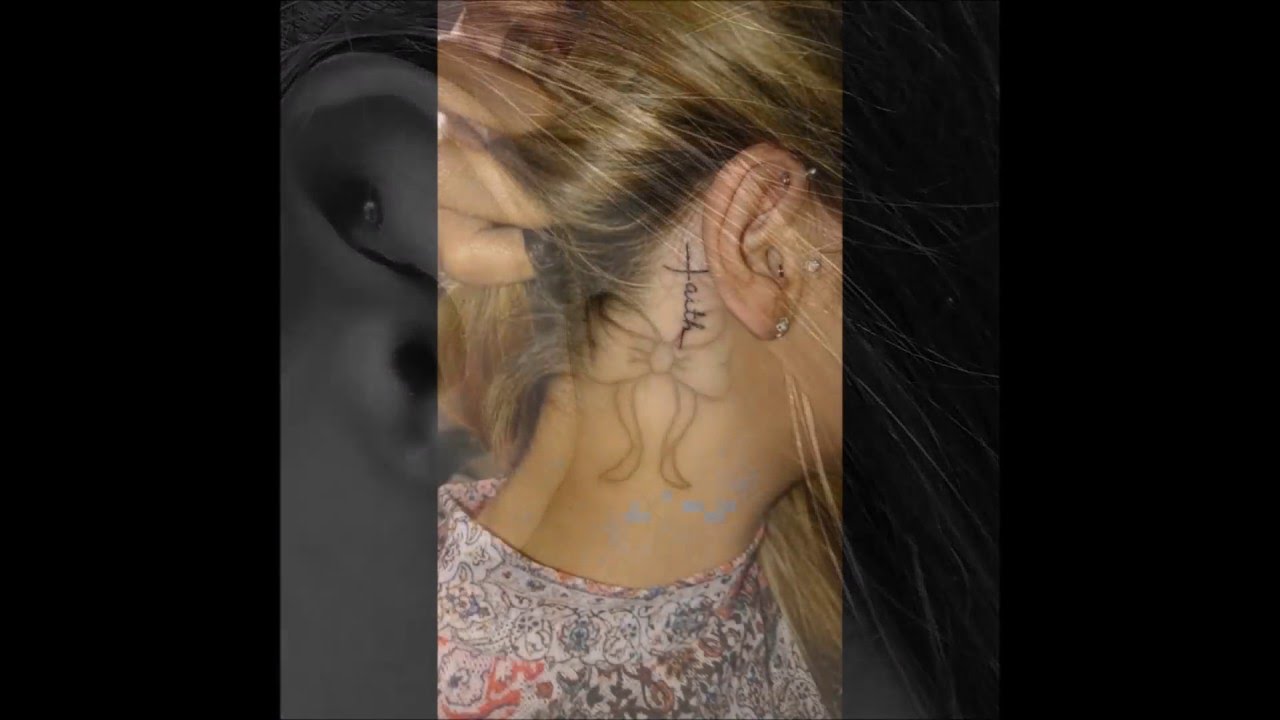 Tatuajes para mujer detrás de la oreja