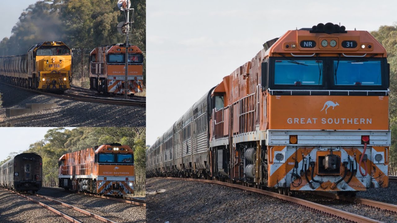 Great Southern with NR30 NR31 doing a run around at the Deep Lead loop