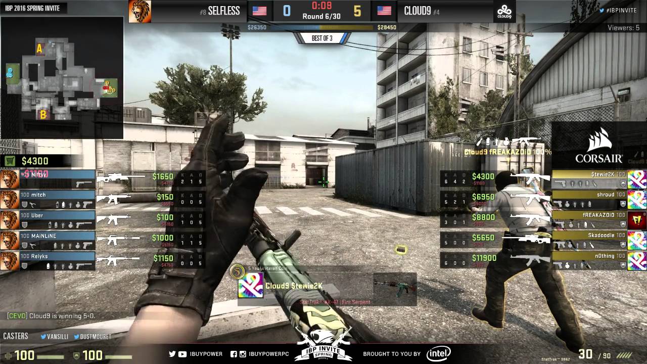 IBP Invite Spring CS:GO 2016 - Cloud 9 vs Selfless - Map 2
