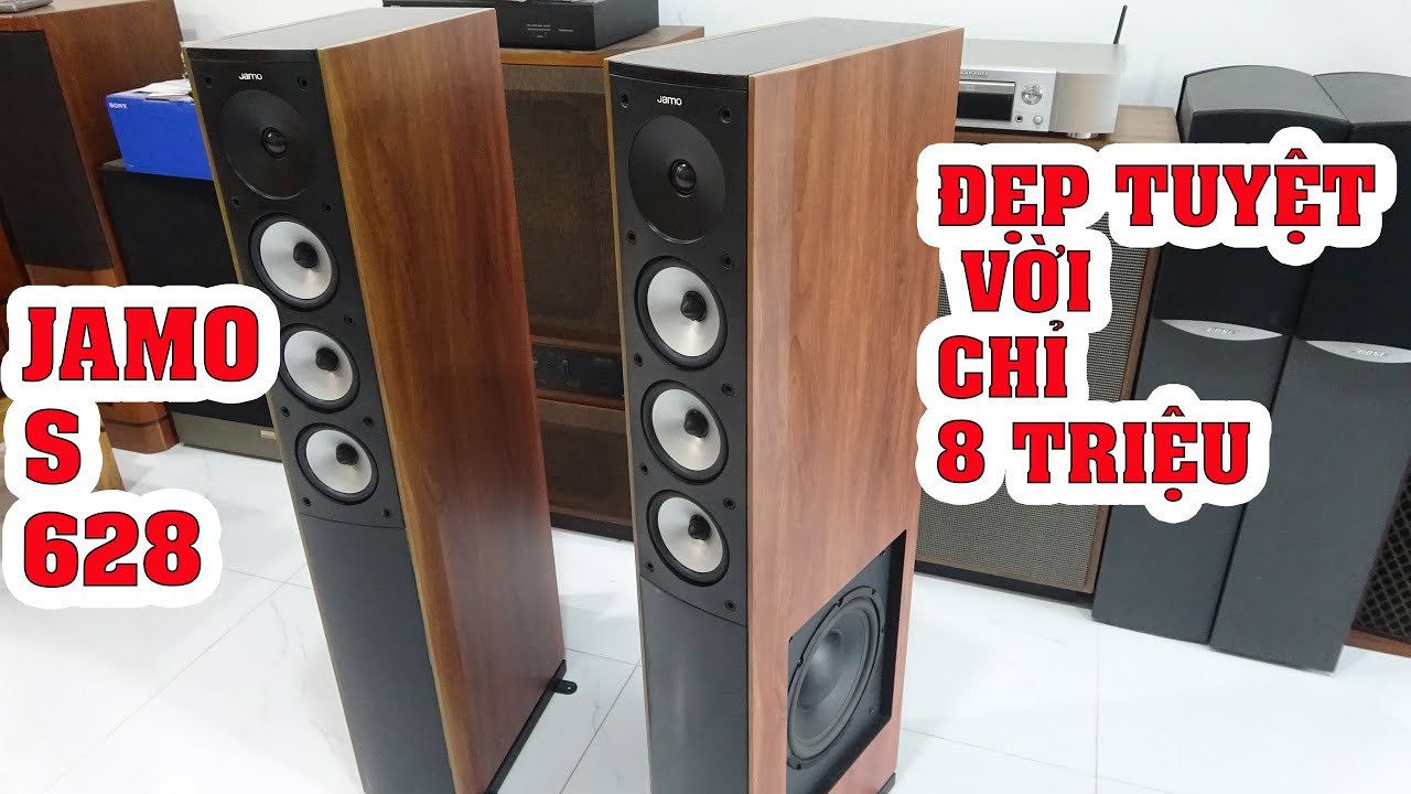 Thần linh ơi loa khủng vậy có 8 triệu thôi-JAMO S 628 cao 1,2m,thùng 5 loa