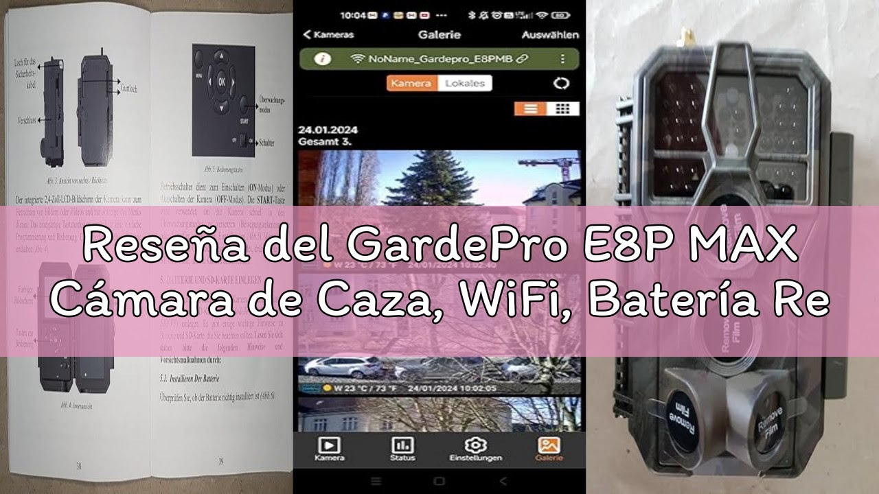 Rese&ntilde;a del GardePro E8P MAX C&aacute;mara de Caza, WiFi, Bater&iacute;a Recargable 8000mAh, Tarjeta SD Incorporada