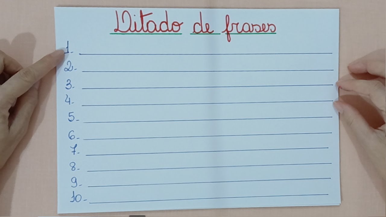 Ditado de frases - Escreva corretamente - Aula de Português - Alfabetização -  EJA