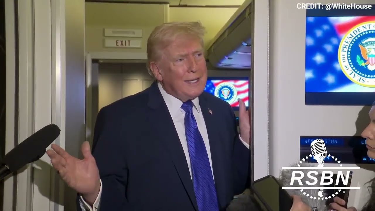 FULL SPEECH: President Trump Speaks to the Press Flying Back to the White House - 02/16/26