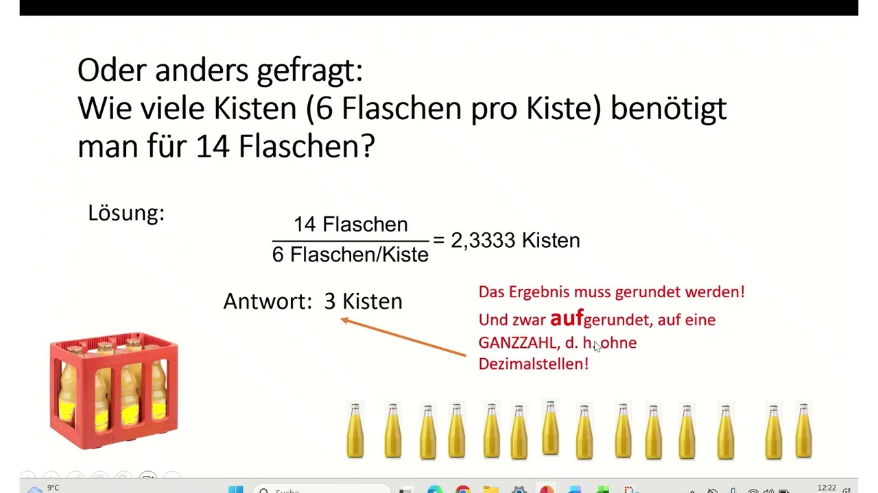 Wann benötigt man die Funktion AUFRUNDEN?