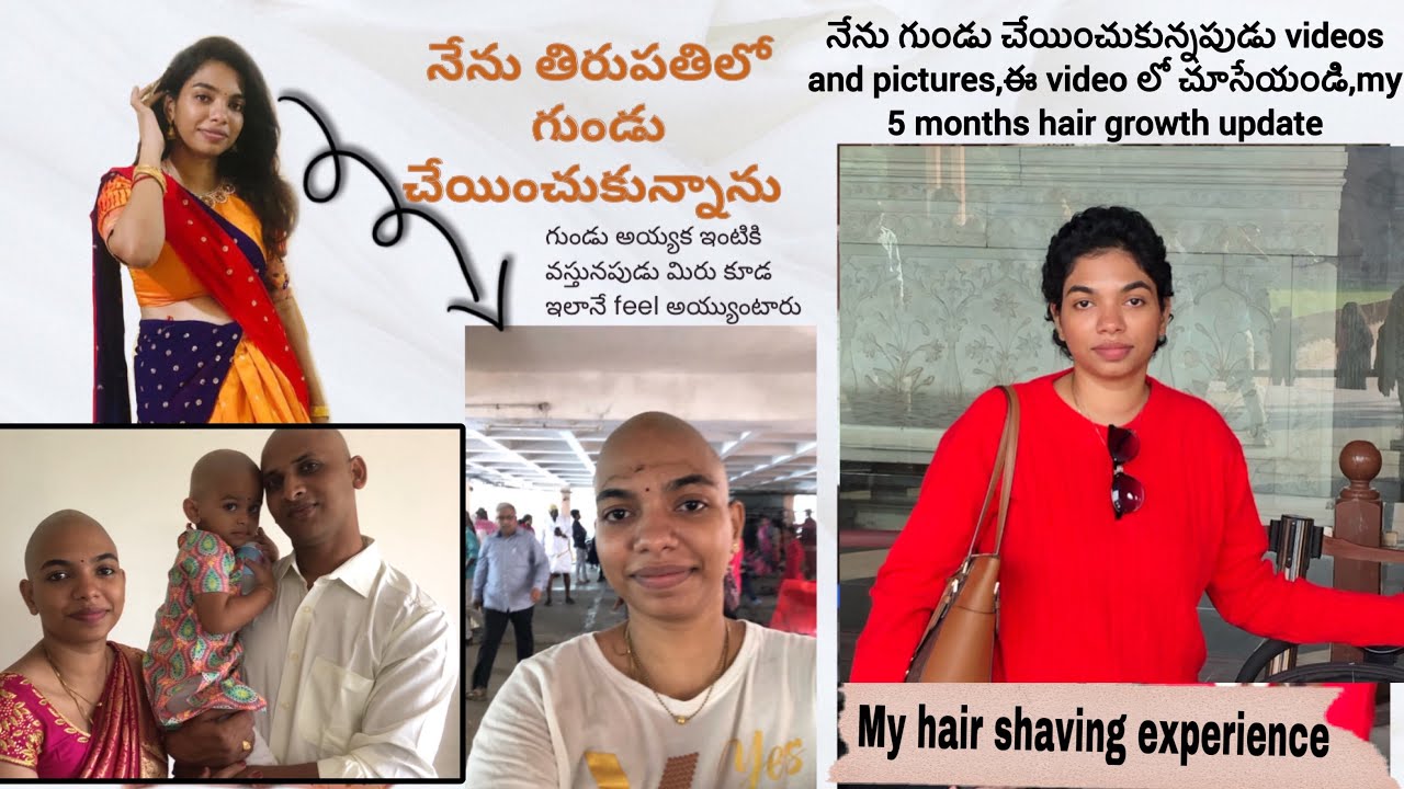 My hair/head shaving journey in Tirupati|0 to 5months hair growth update|Feelings during head shave
