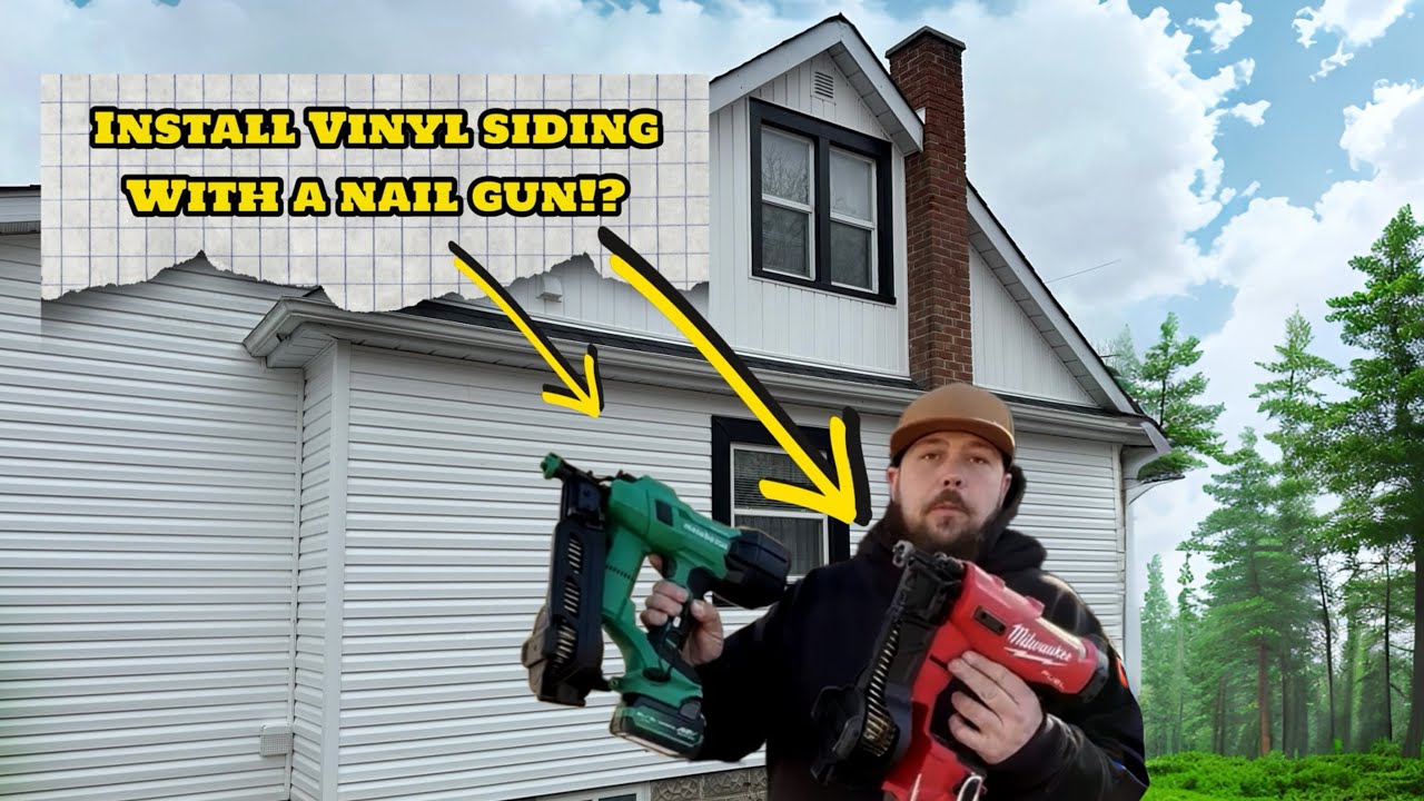 Can I install Vinyl siding with a NAIL GUN!? (Siding adapter Review)