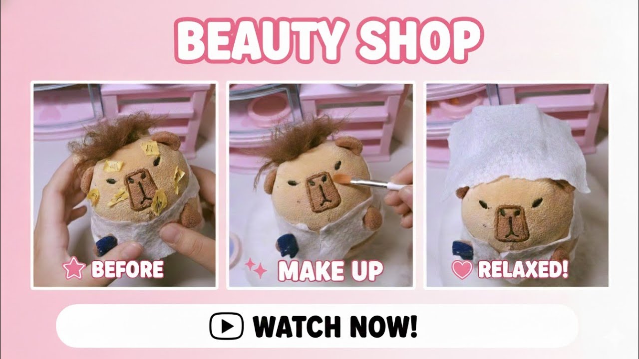 [Happy bara] happy beauty shop #capybara #makeup #Roleplaying #skincare 